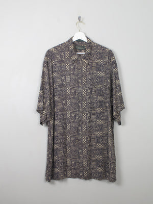 Men's Printed Vintage Shirt XL - The Harlequin