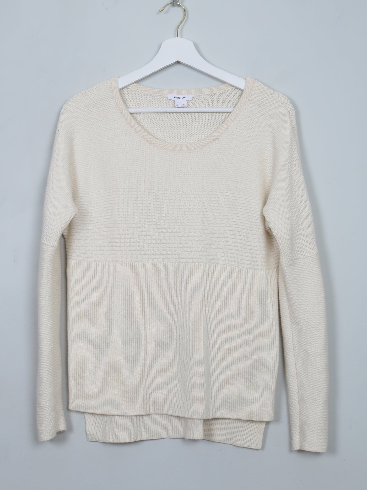 Women's Cream Wool Helmut Lang Jumper S - The Harlequin