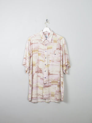 Men's VIntage Hawaiian Shirt L - The Harlequin