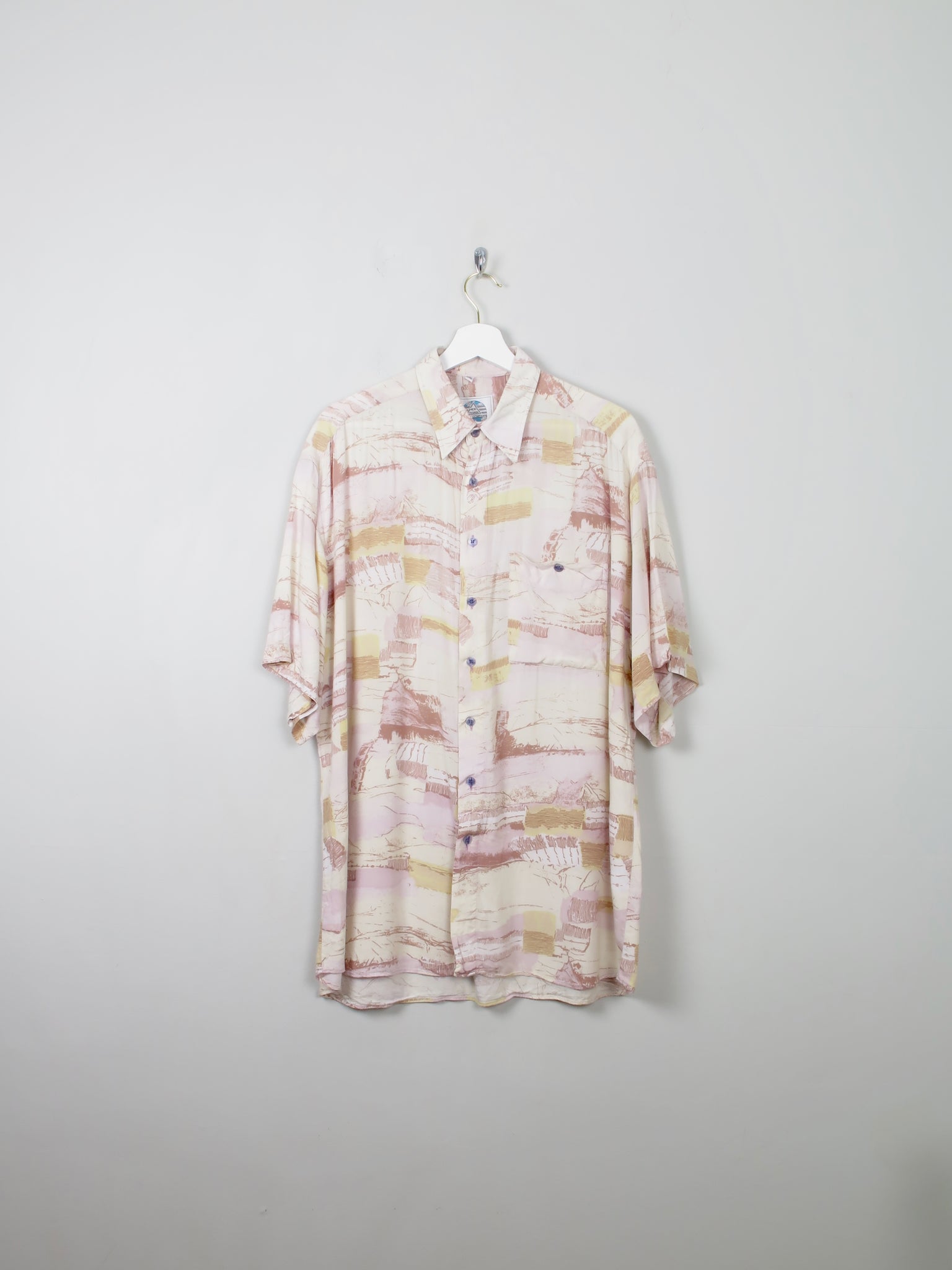 Men's VIntage Hawaiian Shirt L - The Harlequin