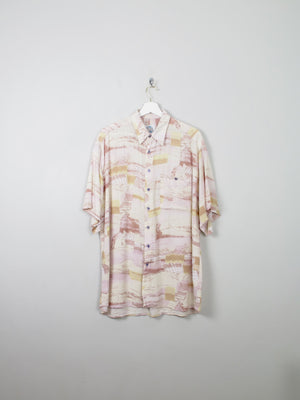 Men's VIntage Hawaiian Shirt L - The Harlequin