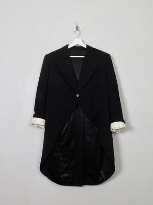 Men's Vintage Burton Black Tails Coat 36/38" Chest
