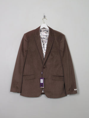 Men's Brown Patterned Feraud Velvet Jacket 42" New - The Harlequin