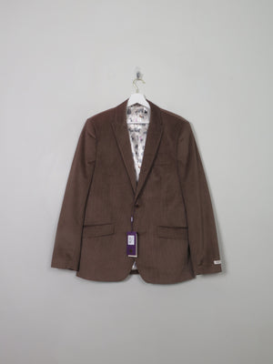 Men's Brown Patterned Feraud Velvet Jacket 42" New - The Harlequin