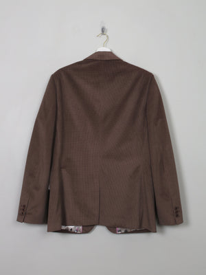 Men's Brown Patterned Feraud Velvet Jacket 42" New - The Harlequin