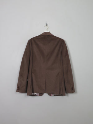 Men's Brown Patterned Feraud Velvet Jacket 42" New - The Harlequin