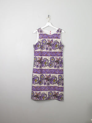 Vintage Colourful Shift Dress S - The Harlequin