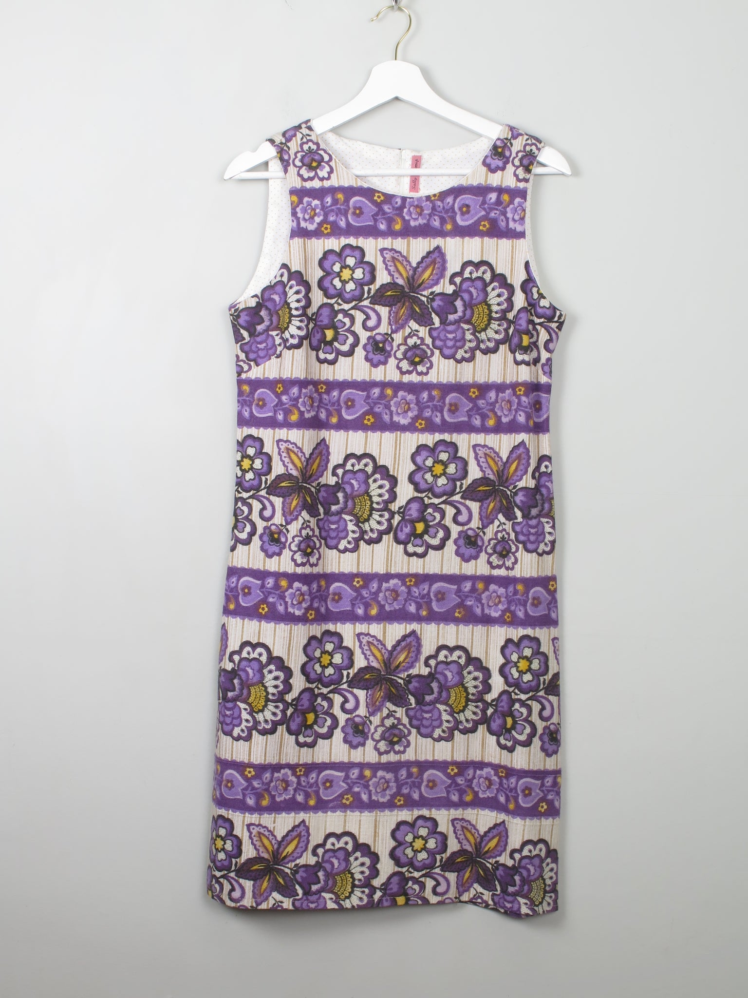 Vintage Colourful Shift Dress S - The Harlequin