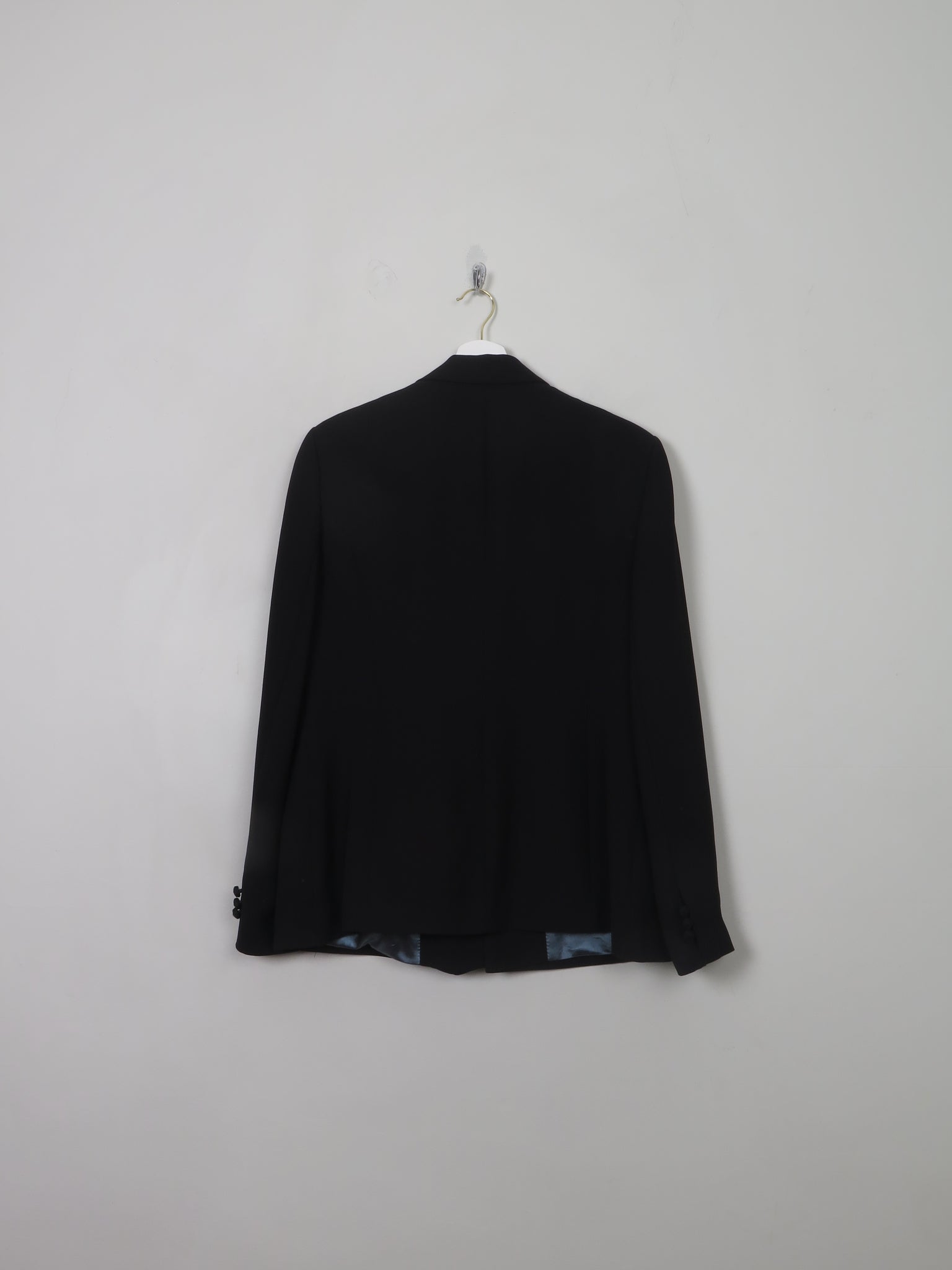 Women's Vintage Black Wool Principles Jacket L - The Harlequin