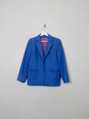 Women's Vintage Blue Brian Tucker Wool Jacket S - The Harlequin