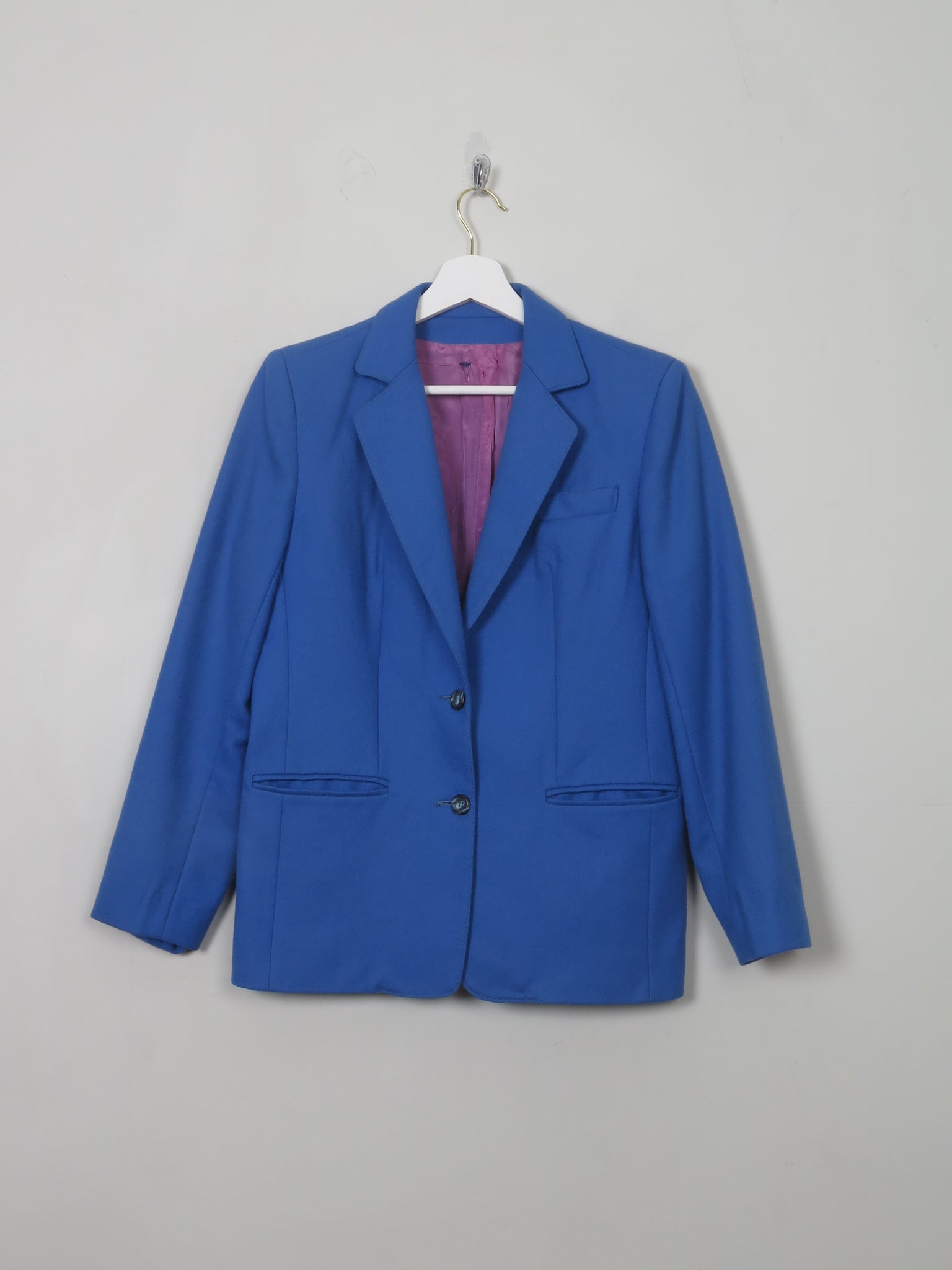 Women's Vintage Blue Brian Tucker Wool Jacket S - The Harlequin