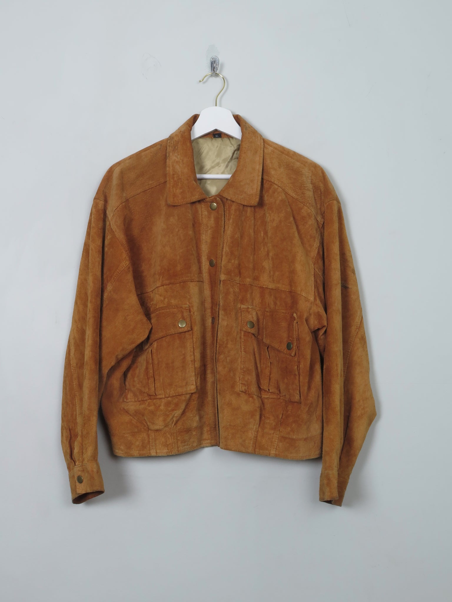 Women's Vintage Tan Suede Jacket M - The Harlequin