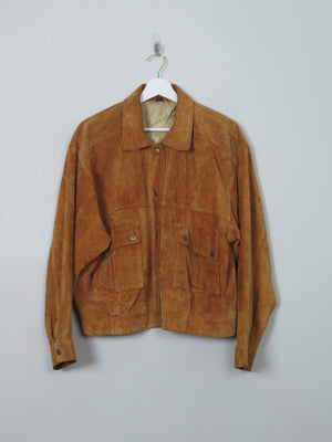 Women's Vintage Tan Suede Jacket M - The Harlequin