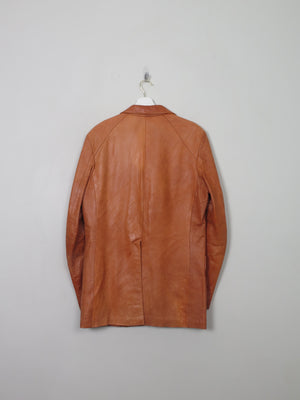 Men's Vintage Tan Leather Jacket 40 L