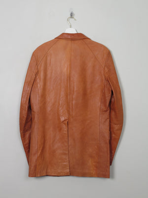 Men's Vintage Tan Leather Jacket 40 L