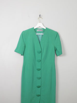 Vintage Green Button Down Dress XS - The Harlequin