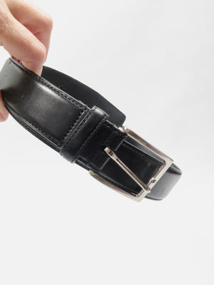 Men's Saddler Black Leather Belt 85CMs