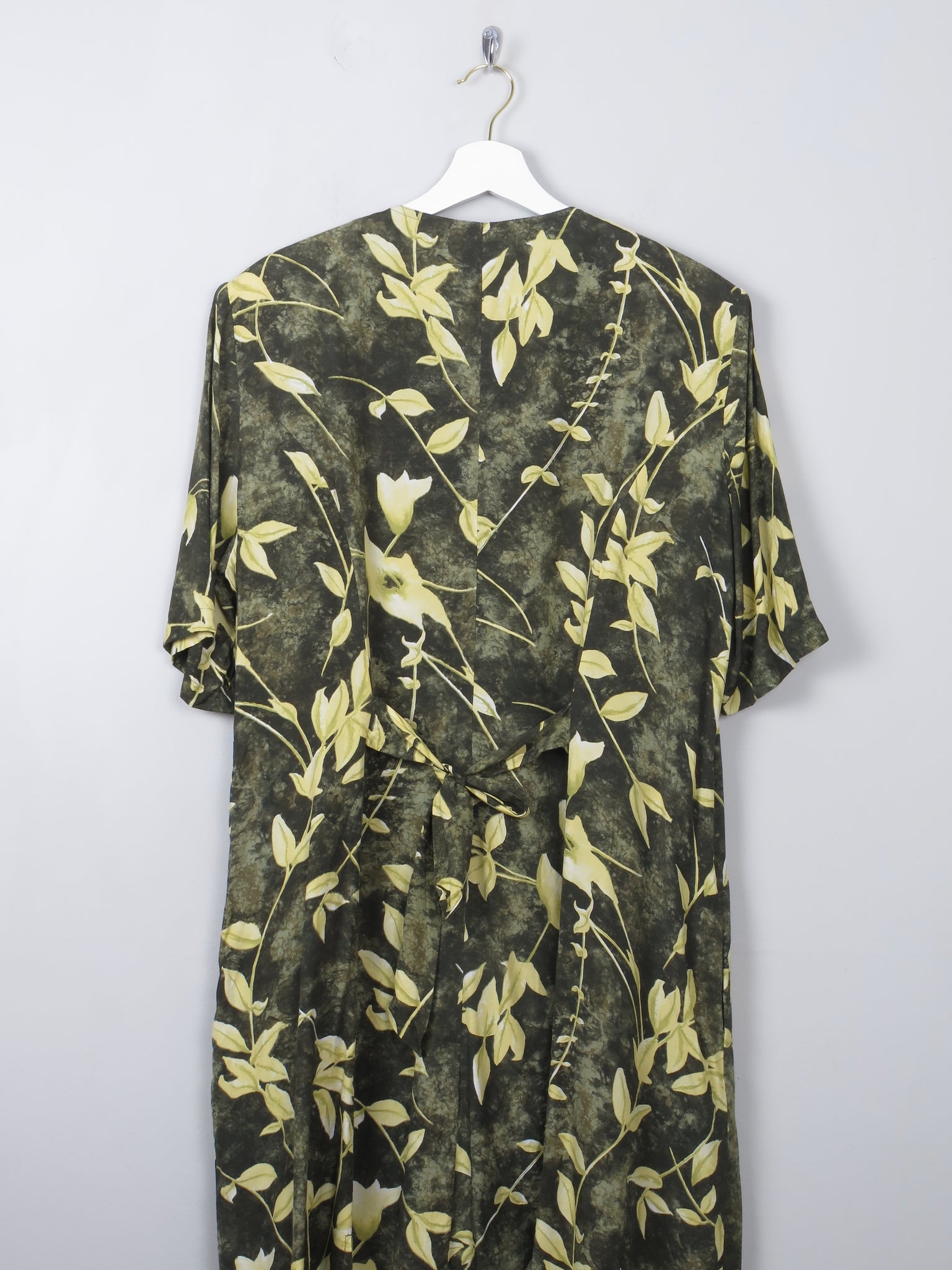 Vintage Green Printed Dress L/XL - The Harlequin