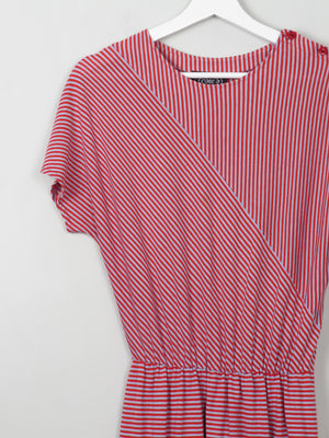 Vintage Striped Red & Grey Dress S/M - The Harlequin