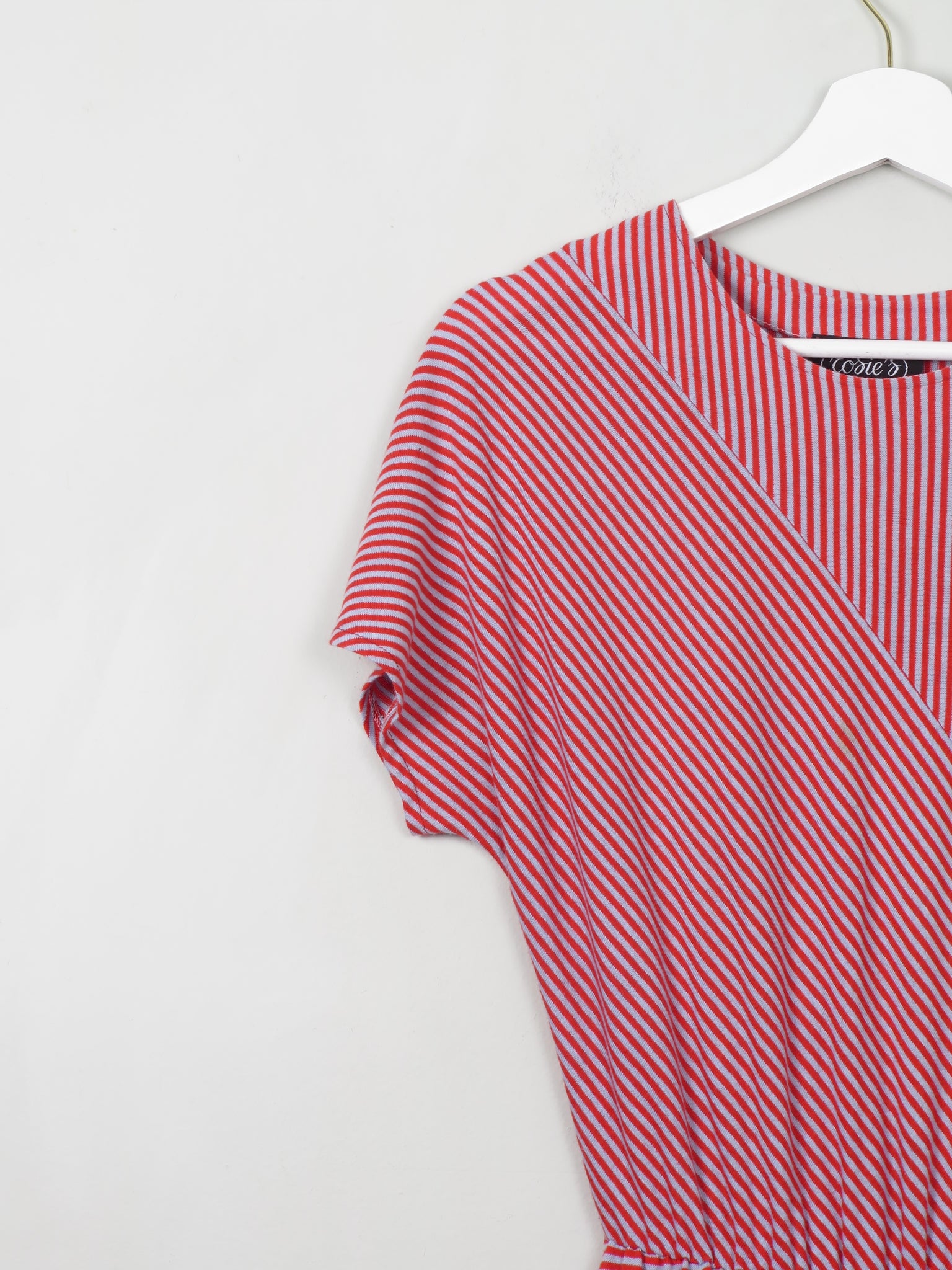 Vintage Striped Red & Grey Dress S/M - The Harlequin