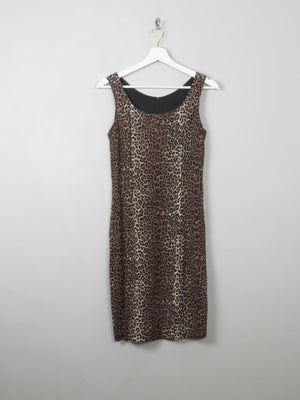 Vintage Leopard Print Fitted Dress XS - The Harlequin