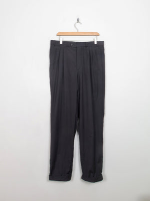 Men's Vintage Dark Grey Wool Pierre Cardin Trousers 34/33
