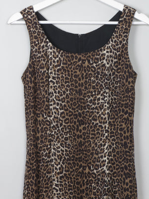 Vintage Leopard Print Fitted Dress XS - The Harlequin