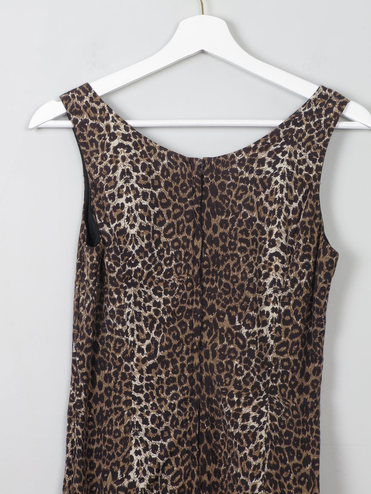 Vintage Leopard Print Fitted Dress XS - The Harlequin