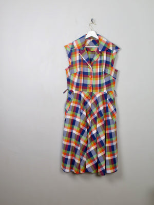 Vintage Check 70s Dress M - The Harlequin