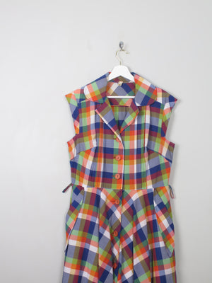 Vintage Check 70s Dress M - The Harlequin