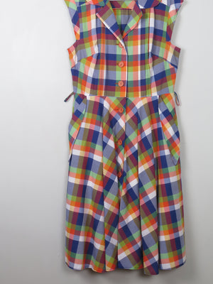 Vintage Check 70s Dress M - The Harlequin