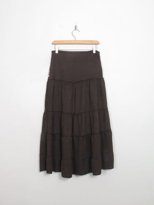 Vintage Green Midi Skirt 28" W