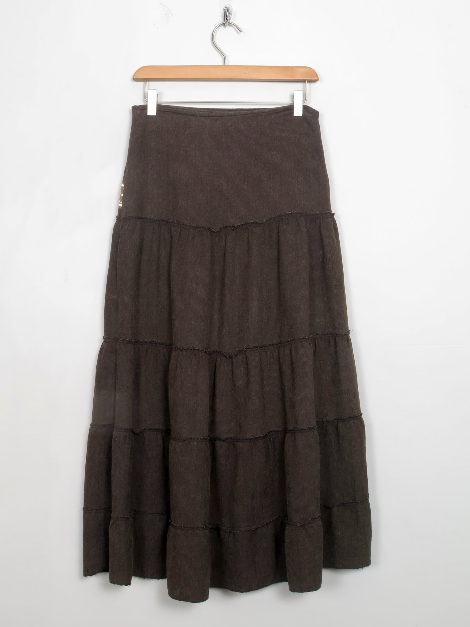 Vintage Green Midi Skirt 28" W