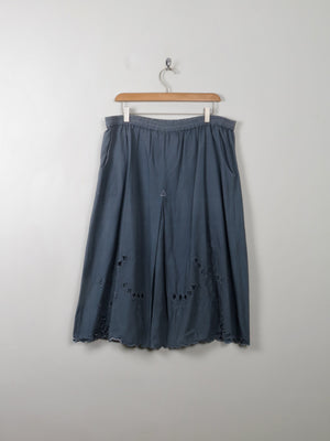 Vintage Charcoal Black Skirt L/XL - The Harlequin