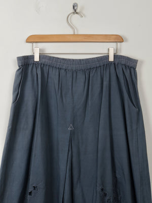 Vintage Charcoal Black Skirt L/XL - The Harlequin