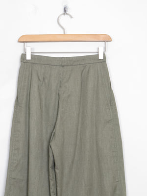 Women's Green Vintage Saint Lauren Flared Trousers 25" W
