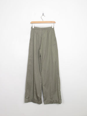 Women's Green Vintage Saint Lauren Flared Trousers 25" W