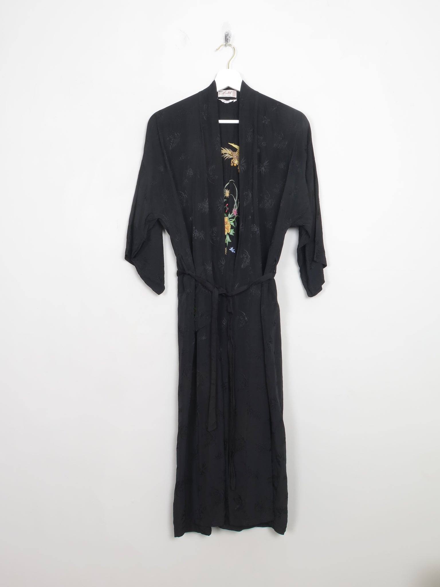 Women's Vintage Chinese Embroidered Dressing Gown S