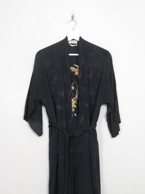Women's Vintage Chinese Embroidered Dressing Gown S