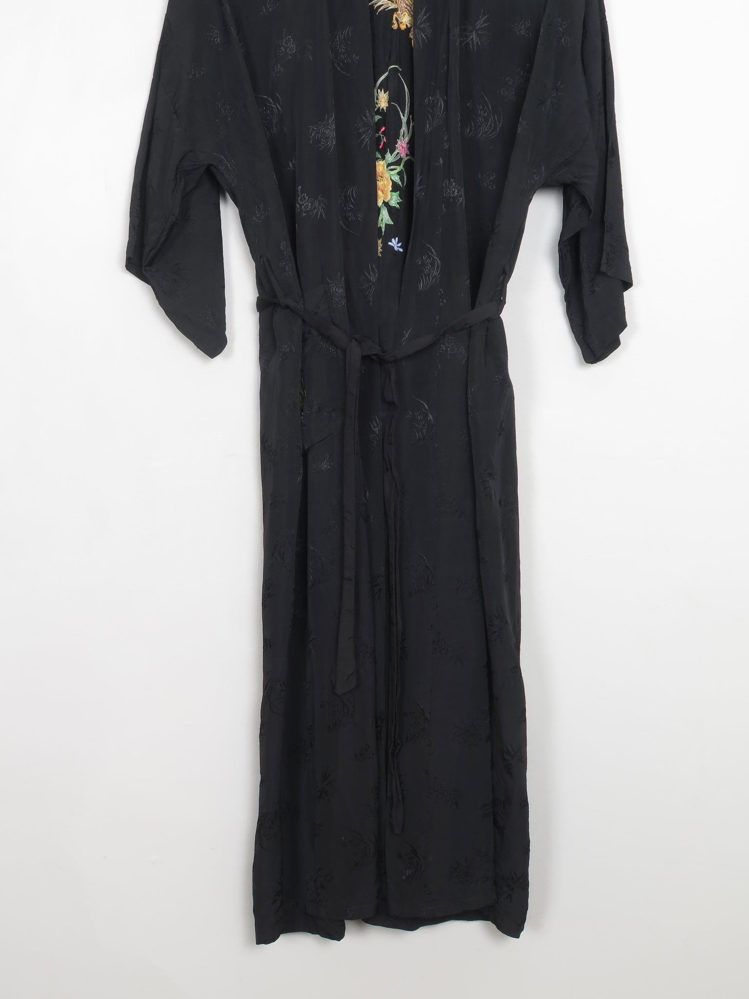 Women's Vintage Chinese Embroidered Dressing Gown S