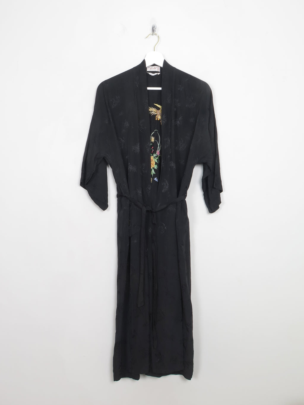 Women's Vintage Chinese Embroidered Dressing Gown S