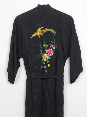 Women's Vintage Chinese Embroidered Dressing Gown S