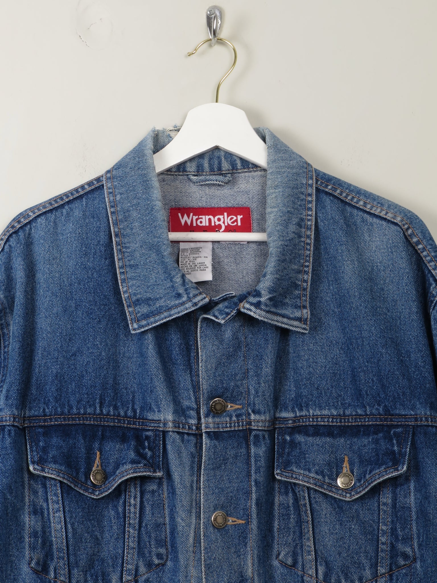 Men's Vintage Wrangler Hero Denim Jacket L/XL - The Harlequin