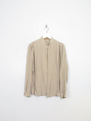 Women's Vintage Silk Green Blouse S/M