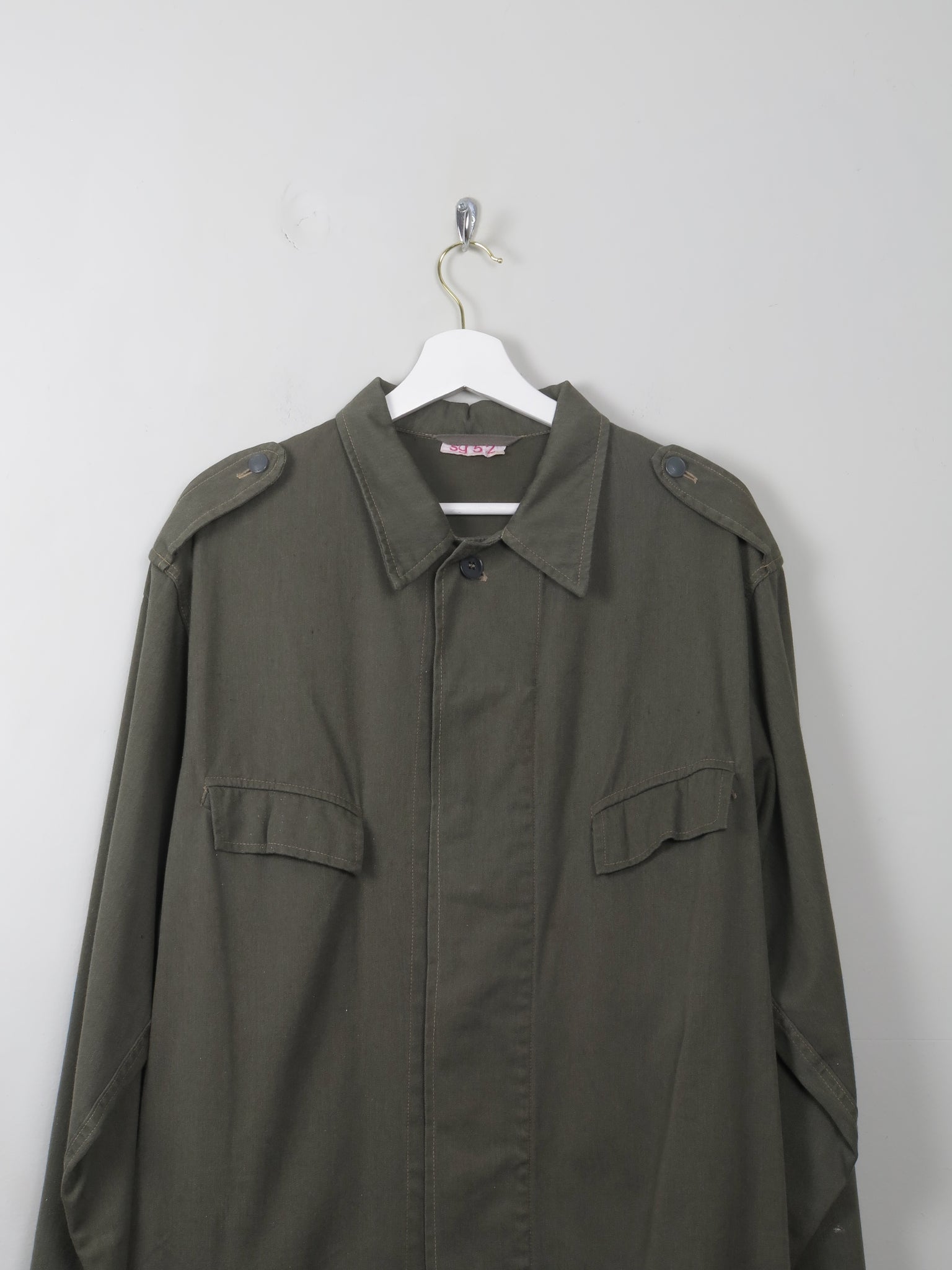 Men's Vintage Green Army Jacket M - The Harlequin