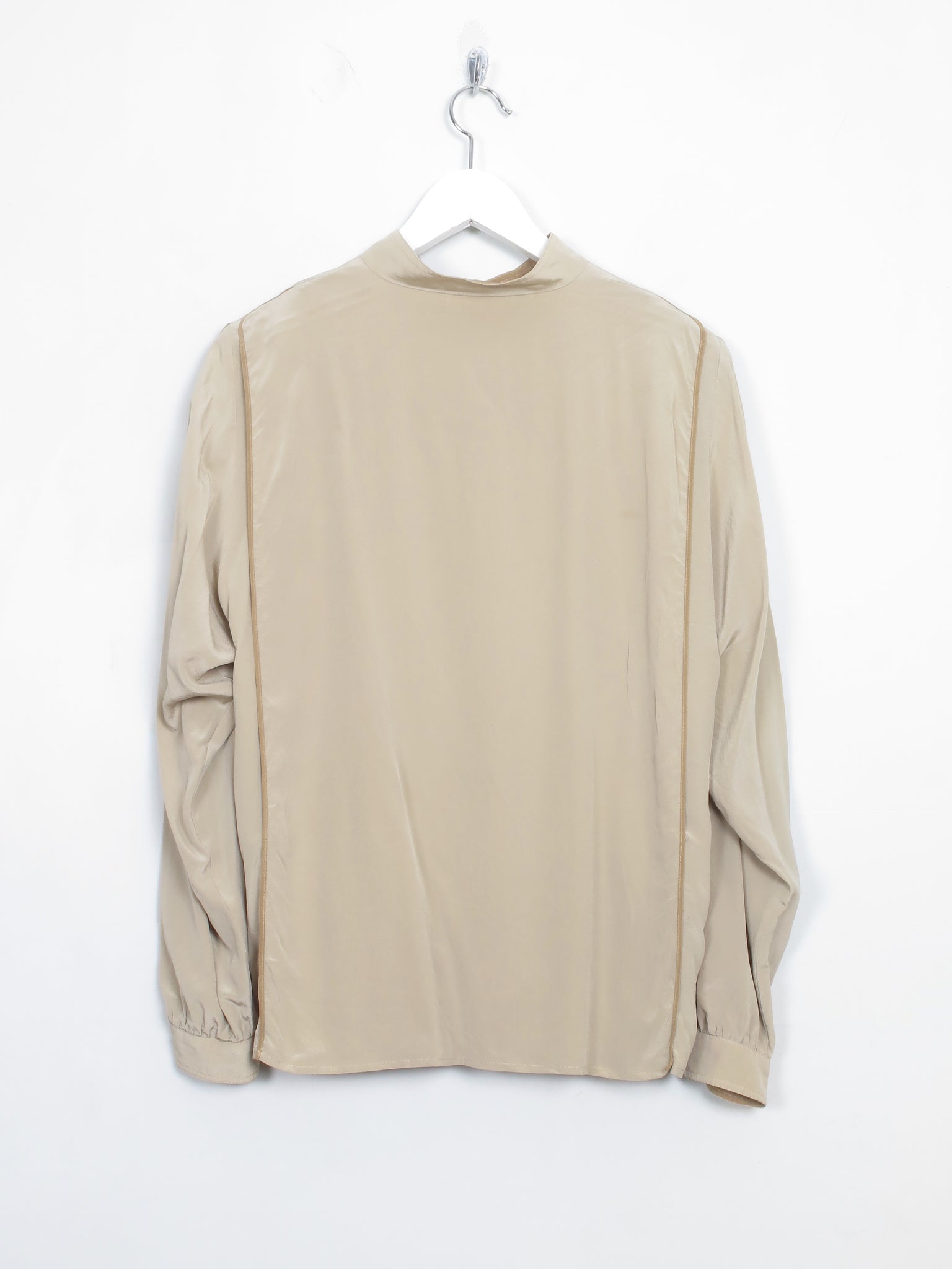 Women's Vintage Silk Green Blouse S/M