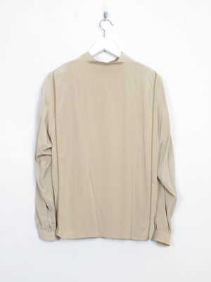 Women's Vintage Silk Green Blouse S/M