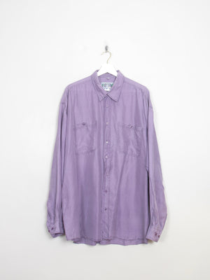 Men's Vintage Silk Lilac Shirt XL