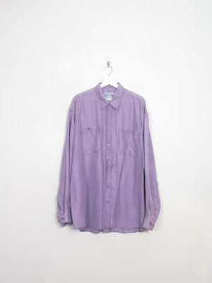 Men's Vintage Silk Lilac Shirt XL