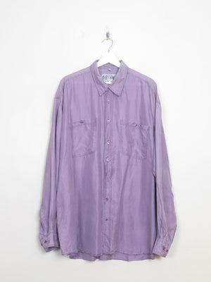 Men's Vintage Silk Lilac Shirt XL